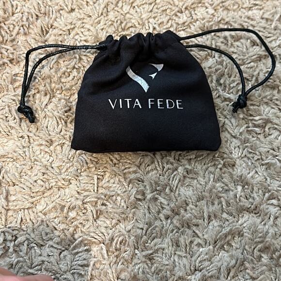 Vita Fede Cassio NWT Gold Earrings NWT Adjust to Wear Multiple Ways - Picture 8 of 9